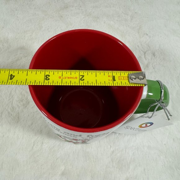 Warm & Fuzzy Christmas Wishes Penguin Embossed Coffee Tea Mug Ceramic Holiday - Picture 6 of 6